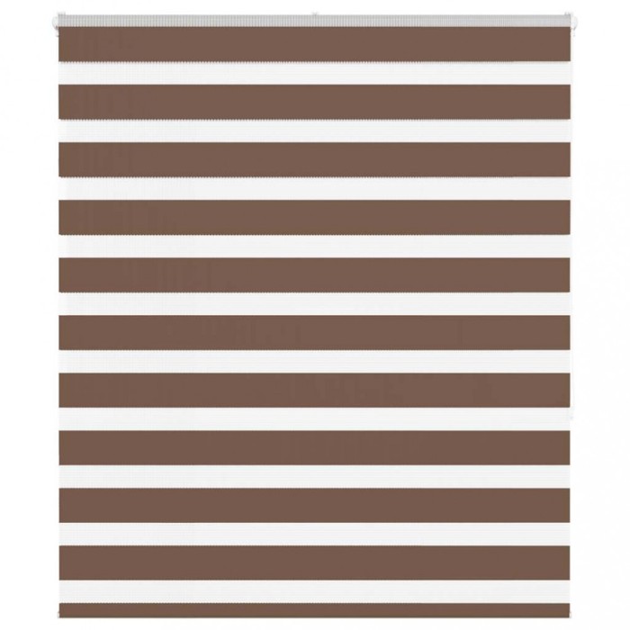 Jaluzea tip zebra maro lățime țesătură 115,9 cm poliester