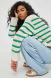 MUNTHE pulover femei, culoarea bej, călduros