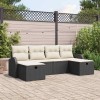VidaXL Set de canapele pentru grădină cu pernă 6 pcs Negru Rattan poli 3360448