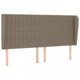 Cumpara ieftin Tablie de pat cu aripioare gri taupe 163x23x118/128 cm textil