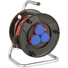 Prelungitor cu tambur pentru exterior Brennenstuhl Garant, 3 prize, IP44, protectie la supraincalzire, cablu H05VV-F3G1.5, 40m