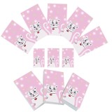 Cumpara ieftin Set 11 Carnete de Buzunar Miau 10+1, 100 Foi Albe Velina, 5x8 cm, Soapta Stelelor
