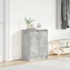 Dulap Pantofi Gossi Gri Beton 57x34x76 cm, Lemn, 2 Usi, 8 Rafturi. Pantofar Modern Hol