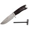 Cutit de vanatoare IdeallStore&reg;, Hunter Swish, otel inoxidabil, 22.5 cm, maro, amnar, teaca inclusa