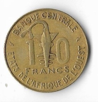 Moneda 10 francs 1976 - Statele Africii de Vest foto