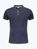 Cumpara ieftin Tricou polo barbati din bumbac cu detalii contraste, Bleumarin inchis, L