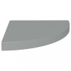 Raft coltar de perete, gri, 35 x 35 x 3,8 cm, MDF