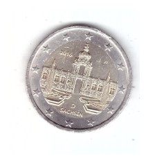 Moneda 2 euro Germania 2016 J Sachsen, stare buna, curata
