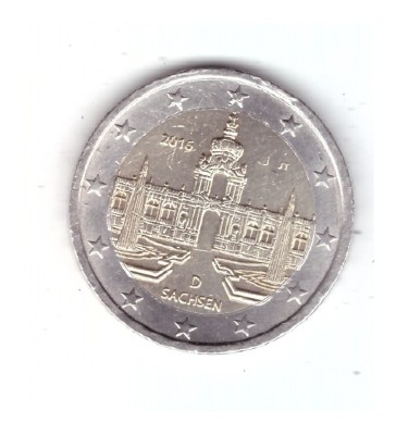 Moneda 2 euro Germania 2016 J Sachsen, stare buna, curata foto