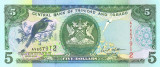 TRINIDAD SI TOBAGO █ bancnota █ 5 Dollars █ 2002 █ P-42b █ UNC
