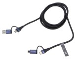 Cablu USB 2.0 VENTION 1,5m USB A la USB B micro și USB C x2