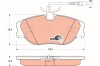 TRW GDB1148 COTEC set placute frana,frana disc