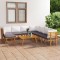 Gossi set mobilier gradina cu perne, 9 piese, lemn masiv de acacia