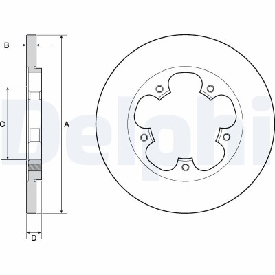 DELPHI BG4681C Disc frana foto