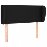 Cumpara ieftin Tablie de pat cu aripioare negru 83x23x78/88 cm material textil