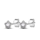 Cumpara ieftin Cercei argint 925, JW506, model stea, placati cu rodiu