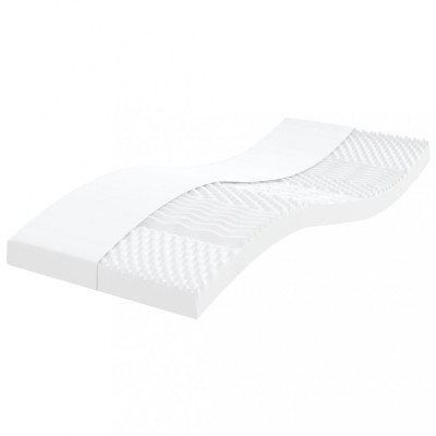 vidaXL Saltea din spumă, alb, 90x220 cm, duritate 7 zone 20 ILD 4016655 foto
