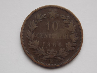 10 CENTESIMI 1866-M ITALIA foto