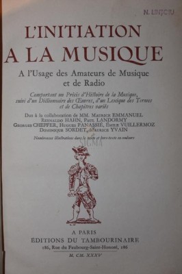 L INITIATION A LA MUSIQUE foto