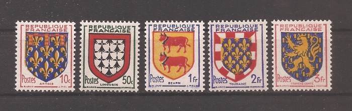 Franta 1951 - Steme (2 serii), MNH