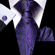Set cravata + batista + butoni - matase - model 406