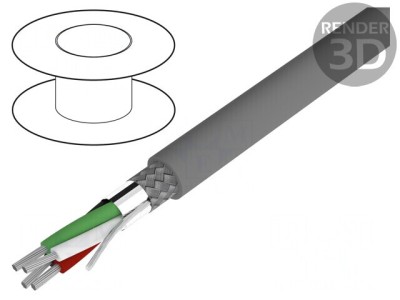 Cablu Alpha Essential 4x22AWG PVC Gri 30,5m foto