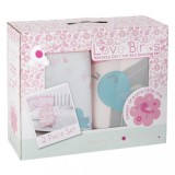 Set de pat pentru bebelusi Comfi-Dreams Lovebirds 843022, 2 bucati, CuddleCo