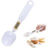 Cantar Digital de Bucatarie Tip Lingura Brivoo&reg;, Precizie 0.1g, Capacitate 500g, LCD, Plastic Alb Premium, Baterie CR2032 Inclusa