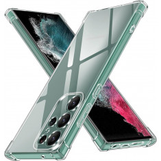Husa Anti-shock Crystal compatibila cu Samsung Galaxy S23 Ultra - Transparent