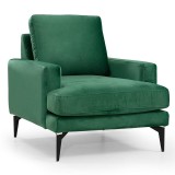 Cumpara ieftin Fotoliu Fortune catifea verde - negru 80x90x88cm