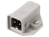 Conector dreptunghiular ST soclu tată 2 pini cositorit