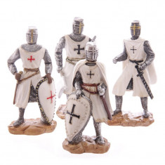 Statueta cavaler medieval Cruciat 11 cm foto