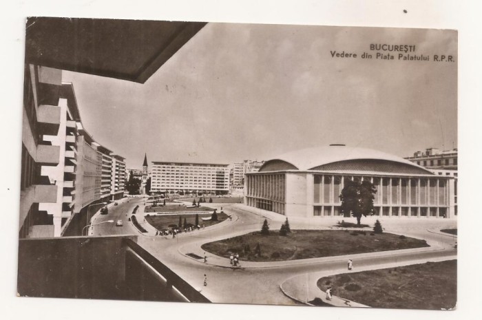 RF72 -Carte Postala- Bucuresti, Piata Palatului RPR, circulata 1965