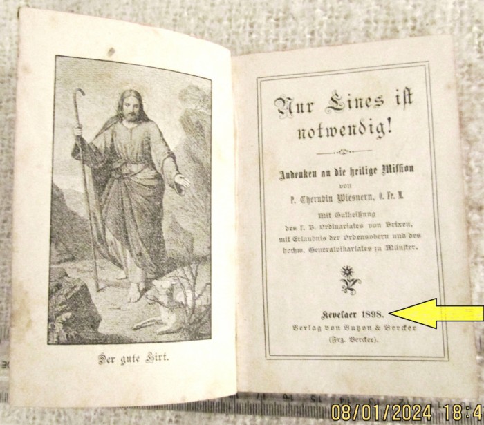 Miniatura rara-Este necesar doar unul! -1898.