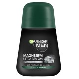 Garnier Men Magnesium Ultra Dry 72H Roll-on pentru bărbați 50 ml
