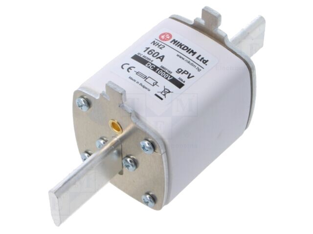 Siguranță industrială NIKDIM 160A 1kV DC NH2 gPV
