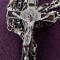 Crucifix cu lant masiv Vintage pentru gat,lant si crucifix vechi masiv argintiu