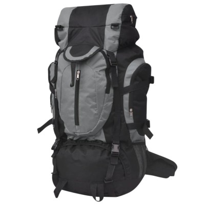 vidaXL Rucsac pentru drumeții XXL, 75 L, negru și gri 91106 foto