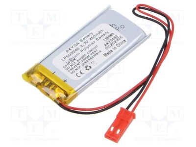 Acumul: Li-Po 3,7V 450mAh cabluri,contector JST SYP-02T-1 foto
