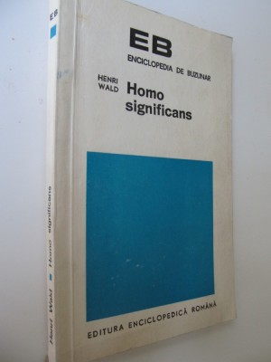Homo significans - Henri Wald foto
