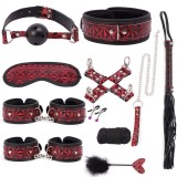 Set Rosy Bondage 11pcs Rosu/Negru
