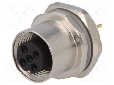 Conector M12 soclu 3 pini mamă 250V 4A IP67 drept TE Connectivity