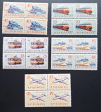 TIMBRE ROMANIA LP565/1963 -Mijloace de transport- Bloc de 4 -MNH