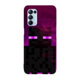 Husa compatibila cu Oppo A55, Viceversa, model Mistic Enderman, Silicon, TPU, Transparent, Carcasa