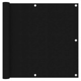 Gossi paravan de balcon, negru, 90 x 500 cm, tesatura oxford