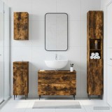 Cumpara ieftin Set de dulapuri pentru baie, 4 piese HAARLEM Stejar fumuriu