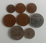 Lot 8 monede diferite Guernsey