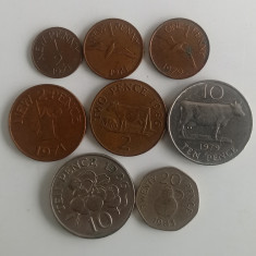 Lot 8 monede diferite Guernsey