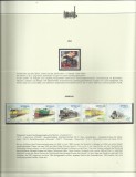 SENEGAL 1997 SI SUA TRANSPORT TRENURI LOCOMOTIVE PE FILA DE ALBUM MNH