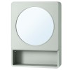 Dulap modern cu oglinda pentru baie, verde, compact, 44 x 59 cm